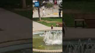 Süs Havuzunda Çocukların Tehlikeli Dalış Oyunu