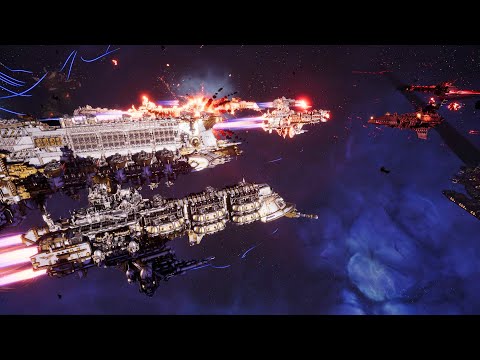 Imperator Somnium in action! - Imperial Navy vs Chaos - Massive Battle, Battlefleet Gothic Armada 2