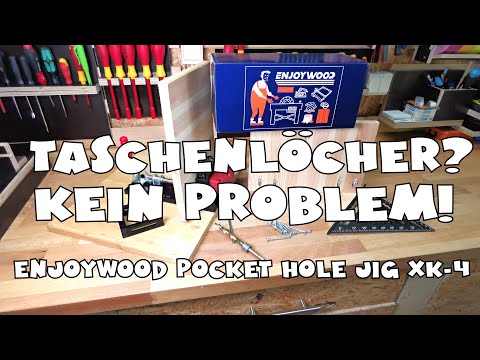 ENJOYWOOD XK-4 Pocket Hole Jig Set und Enhon Zimmermannswinkel