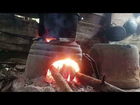 Crackling Fire at Night Dark Background Video Burning Fireplace Sounds