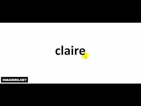 How to pronounce in French # claire