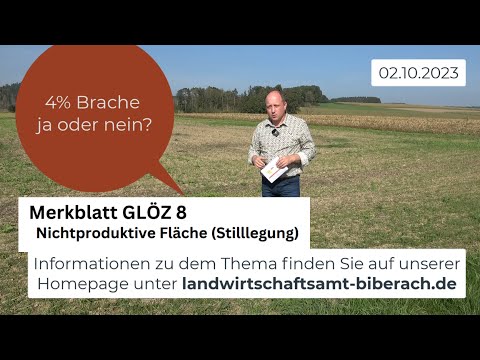 Pflanzenbau Aktuell - GLÖZ 8 Brache