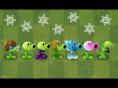 Plants Vs Zombies 2 Max Level Peashooter Power Up! Vs Football Zombie & All Star Zombie