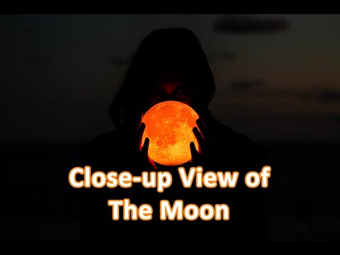 Close up View | The Moon | Island Mountain | Moon Walk |