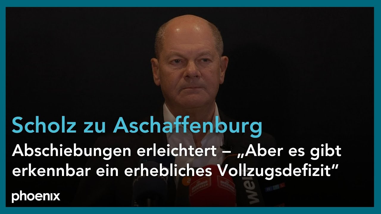 Messerattacke in Aschaffenburg: Bundeskanzler Scholz (SPD) sieht "Vollzugsdefizit" bei Abschiebungen