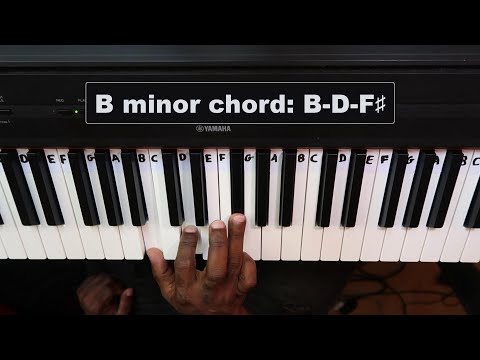 How to Play the B Minor Chord on Piano - Piano Lesson for Beginners