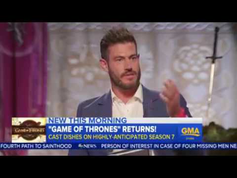 Kit Harington with the cast of Game Of Thrones on Good Morning America.