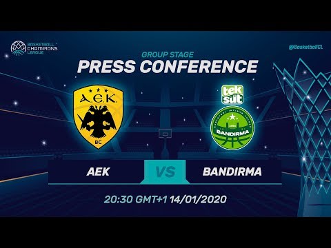 AEK v Teksüt Bandirma - Press Conference - Basketball Champions League 2019-20