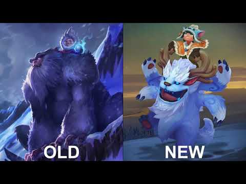 New nunu rework 2018 teaser preview! Nunu splash art comparision ond and new - league of legends