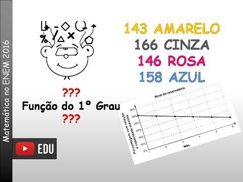 Matemática ENEM 2016 - 143 AMARELO– 166 CINZA– 158 AZUL– 146 ROSA - Um dos grandes...