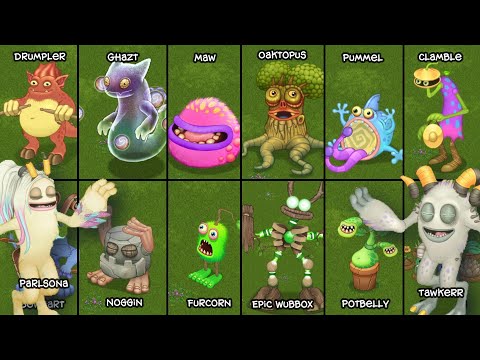 Plant Island Full Song but Each Monster is Zoomed in! (Sounds Better)