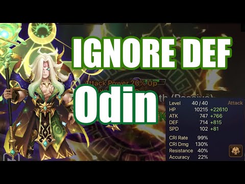 【Summoners War | Curry's RTA】The Power Odin, Ignore Defence is op!