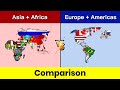 Asia Africa Vs Europe Americas Europe Americas Vs Asia Americas Comparison Data Duck 2 O