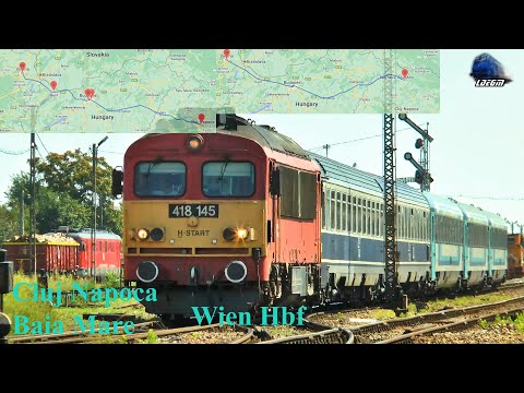 Trenul Cluj Napoca/Baia Mare-Wien Hbf Train in Gara Valea lui Mihai Station - 27 June 2022