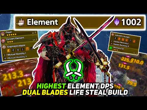 The Most BROKEN Dual Blades Build Element LIFE STEAL Monster Hunter Wilds TU4 Best Dual Blades Build