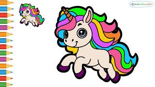 How to Draw UNICORN | Easy Lesson with Kids Academy | Unicorn Academy