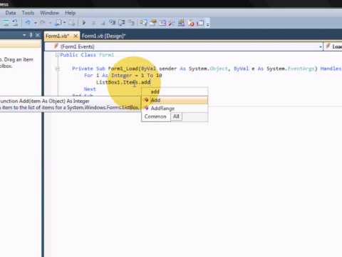 Visual Basic 2008/2010 - Tutorial 1# For-Next anwenden
