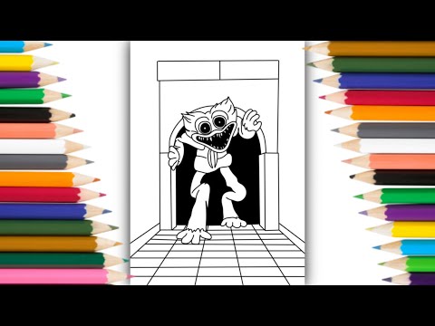 Poppy playtime Huggy Wuggy Coloring pages