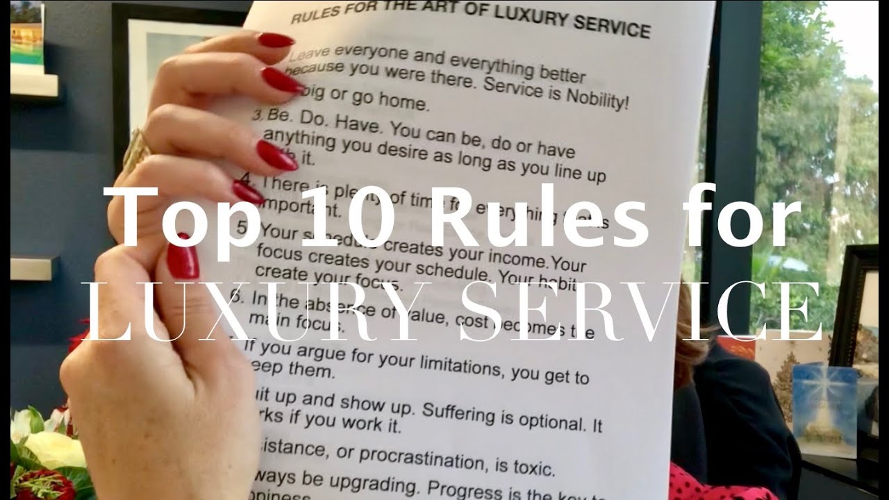 Top 10 Rules for Luxury Service