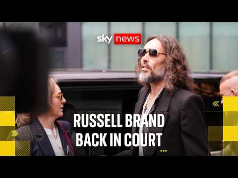 Russell Brand returns to court for start of rape trial