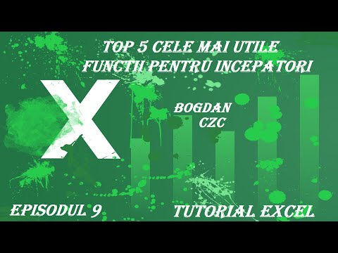 Tutorial Excel - Episodul 9 ( RO ) - Top 5 cele mai utile funcții pentru începători!