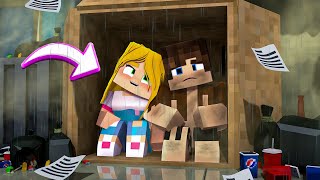 A STEZINHA VAI MORAR NA RUA COM O GAROTO POBRE NO MINECRAFT! 😨