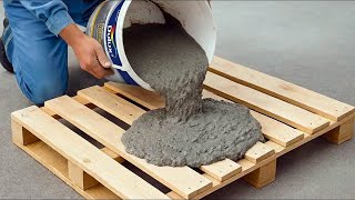 Not everyone knows this secret! Pour Cement into Wooden Pallets You will be amazed at the results 😱