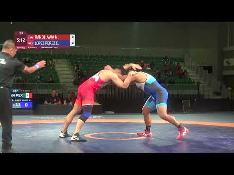 Round 2 FS - 97 kg: N. RANDHAWA (CAN) v. E. LOPEZ PEREZ (MEX)