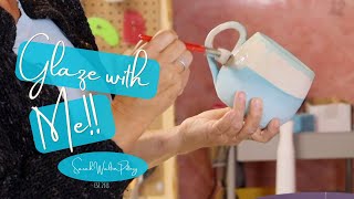 GLAZE DAY - Glazing with AMACO, COYOTE, LAGUNA and MAYCO Glazes VLOG #2 Studio Life HD 1080p
