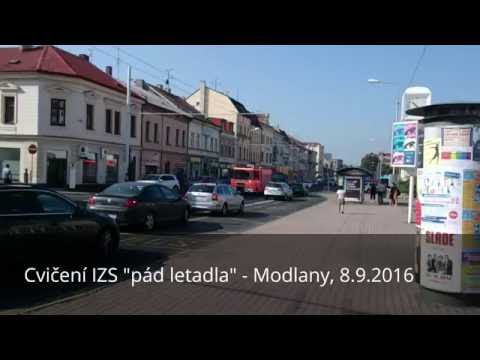 Průjezd na cvičení IZS "pád letadla" - Modlany, 8.9.2016