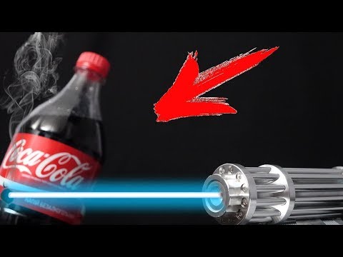 Power 10000 mW Laser vs Coca Cola!!! Video