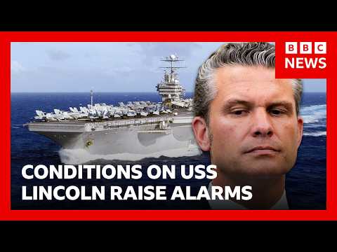Conditions on US aircraft carrier raise alarms after more than 250 days at sea | BBC News