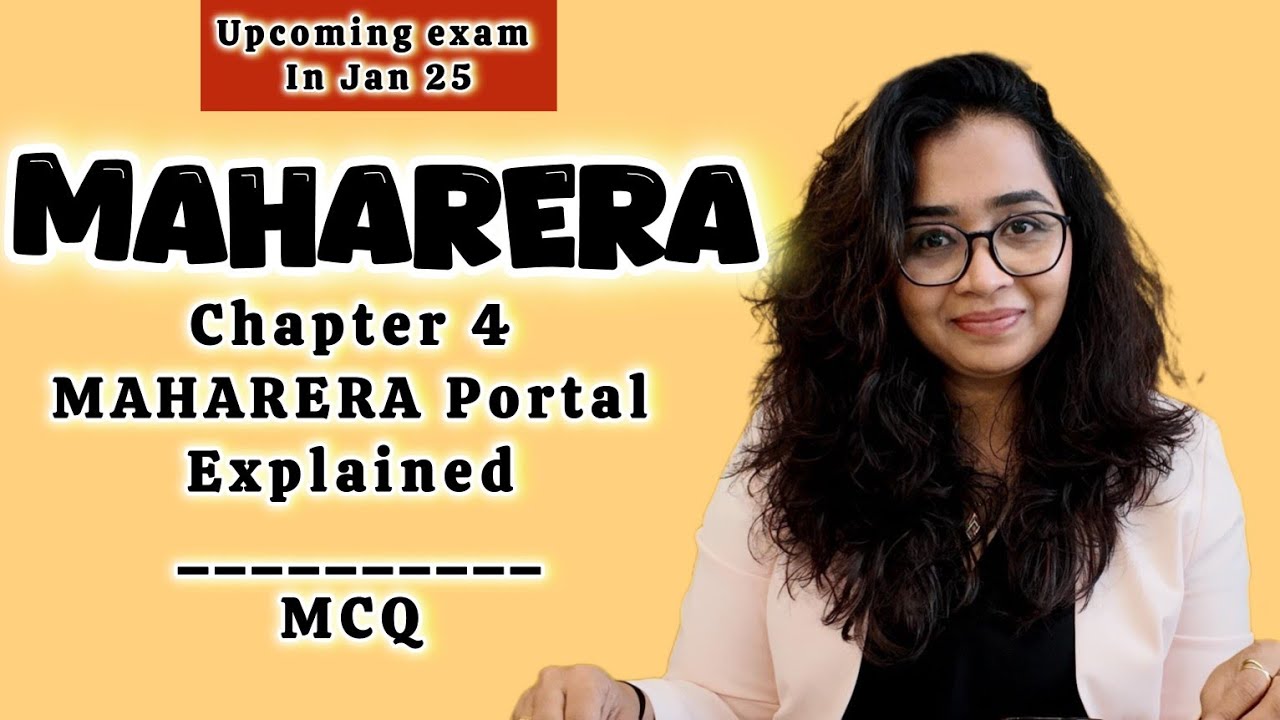 #maharera Chapter 4 | #RERA Portal Explained | By Dr. CA Purvaa Jain | #maharera #realestate #rera