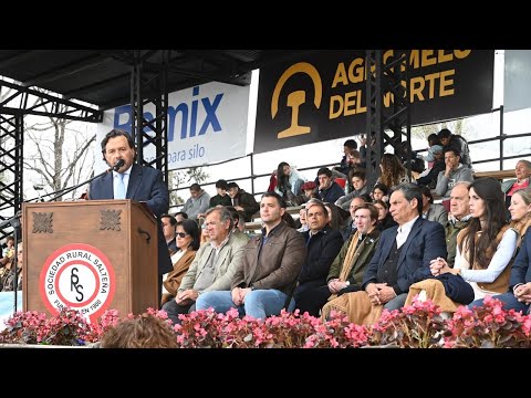 Sáenz defendió la producción en la Expo Rural y reclamó un federalismo real con igualdad de oportunidades para las provincias que producen