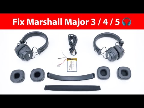 Marshall Major III, IV, V – Komplette Restaurierung – Ohrpolster, Batterie und Kopfbügel austauschen
