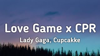 Lady Gaga, Cupcakke - Love Game x CPR (Remix) Lyrics &quot;I wanna take a ride on your disco stick&quot;
