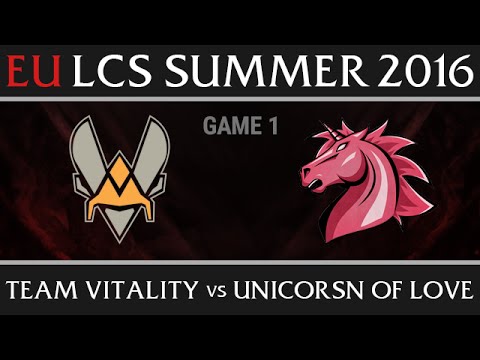 Vitality vs Unicorns of Love Game 1 Highlights - EU LCS Week 3 Summer 2016 - VIT vs UOL G1
