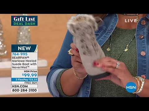 BEARPAW Marlowe Heeled Suede Boot with NeverWet