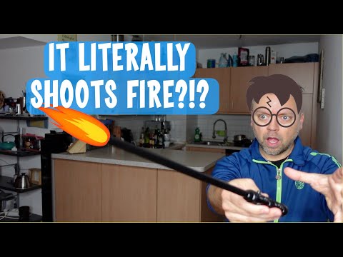 FIRE SHOOTING Harry Potter Wand Unboxing & Review - Crazy Facebook Ad - Does It Work???