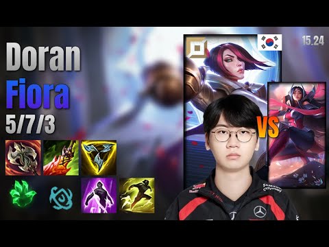 Doran Top Fiora vs Irelia lol KR solo rank Full Game 15.24 | 도란 피오라 vs 이렐리아