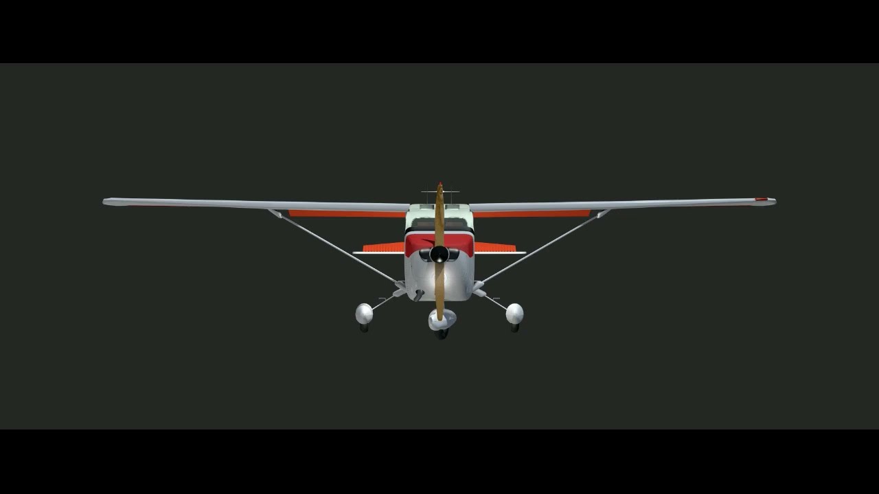 Airplane Cessna 172 3D Model