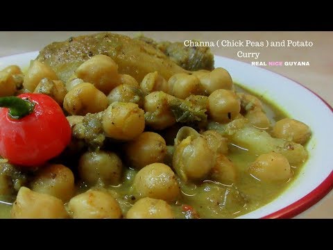 Channa (Chick Peas) and Potato Curry, step by step Recipe Video l Real Nice Guyana.