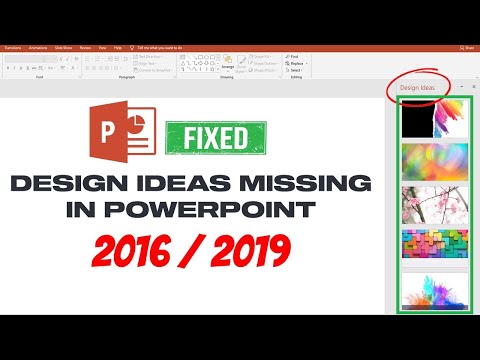 Design Ideas Powerpoint Missing