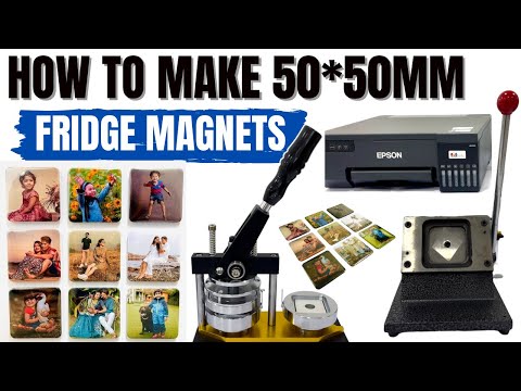 How To Make Square 50*50mm (2*2 inch) Photo Fridge Magnets #fridgemagnets #machine #customized