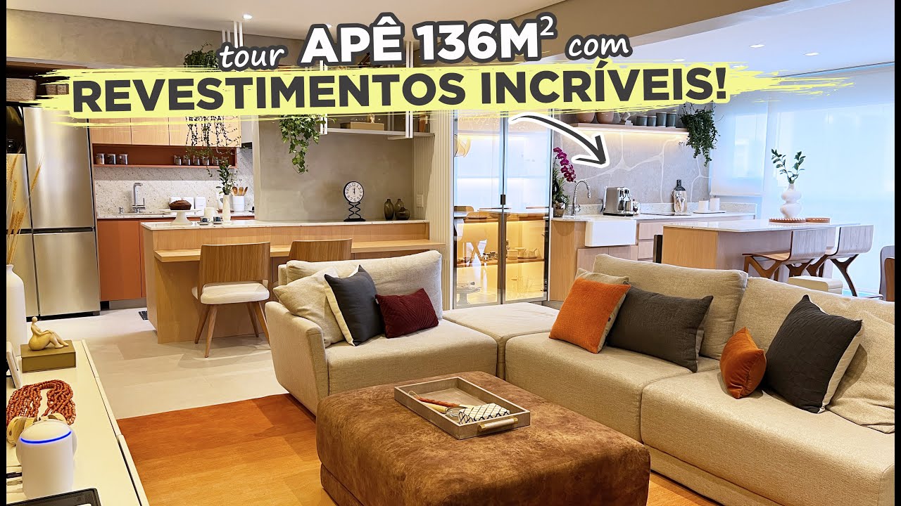 TOUR APÊ 136M² INTEGRADO COM REVESTIMENTOS DIFERENTES E DICAS INCRÍVEIS DA ARQUITETA | GABY GARCIIA