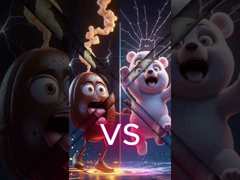 Coffee Bean vs Sugar Bear ⚡ Hyper Energy Battle! #Shorts #Funny #Cartoon #PixarStyle