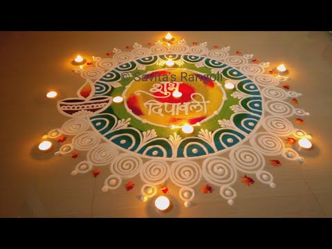 diwali special sanskar bharati rangoli design by savita machold