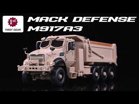Mack Defense M917A3 Heavy Dump Truck Tan 1/50 Diecast Model by First Gear