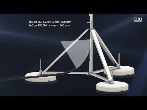 Montage OBO isCon®-System – OBO Bettermann Isolierte Blitzschutz-Systeme