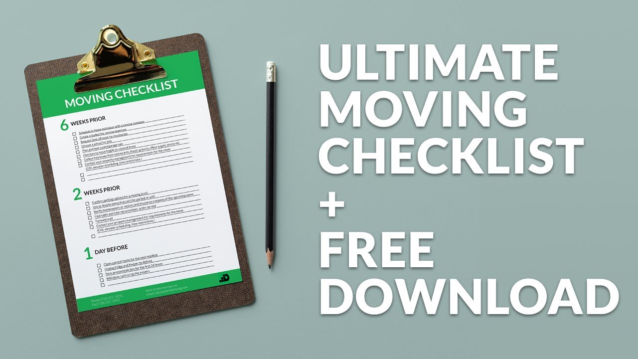 The Ultimate Moving Checklist + Free Download